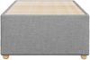 vidaXL Bettgestell ohne Matratze Hellgrau 90x190 cm Stoff 3284694 Bild 4