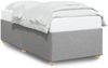 vidaXL Bettgestell ohne Matratze Hellgrau 90x190 cm Stoff 3284694 Bild 2