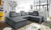Wohnlandschaft >NALO< Schlaffunktion, Kopfstützen, Bezug anthrazit - 324x103x219 (BxHxT) Bild 2