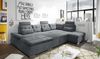 Wohnlandschaft >NALO< Schlaffunktion, Kopfstützen, Bezug anthrazit - 324x103x219 (BxHxT) Bild 3
