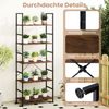 5-stufiges Bücherregal 160 cm Standregal mit Offene Trennwand & Metallrahmen Rustikales Braun Bild 5