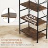 5-stufiges Bücherregal 160 cm Standregal mit Offene Trennwand & Metallrahmen Rustikales Braun Bild 3