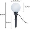 LED Leuchtkugel für den Garten mit Strom Weiß, 5m Kabel, Ø 20cm Bild 3