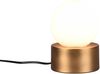 LED Tischleuchte mit Touch-Funktion & Glaskugel Weiß, Altmessing Höhe 17cm Bild 2