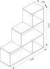 Treppenregal Grau 116.8 x 123.2 cm Vicco Bild 3