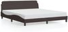vidaXL Bettgestell "Dover" Dunkelbraun 160x200 cm Stoff 373208 Bild 2