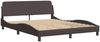 vidaXL Bettgestell "Dover" Dunkelbraun 160x200 cm Stoff 373208 Bild 3