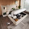 Polsterbett 160x200 cm ohne Matratze, beige, mit Bettkasten, Leselampe sowie USB- und Type-C-Anschlüssen Bild 4