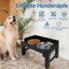 BlingBin Futternapf Futterstation Hundenapf, 5 fach Höhenverstellbar Futternapf (8–30 cm), Edelstahl, mit Edelstahlnäpfen,Langsam Fütterer Hundenäpfe,für Große kleine Hunde Bild 2
