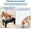 BlingBin Futternapf Futterstation Hundenapf, 5 fach Höhenverstellbar Futternapf (8–30 cm), Edelstahl, mit Edelstahlnäpfen,Langsam Fütterer Hundenäpfe,für Große kleine Hunde Bild 3