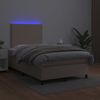 vidaXL Boxspringbett mit Matratze & LED Cappuccino-Braun 120x190 cm 3270286 Bild 4