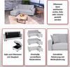 Sofa HWC-H47 mit Ottomane, Couch Sofa Gästebett, Schlaffunktion Stauraum 217x145cm ~ Stoff/Textil hellgrau Bild 2