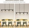 ZMH Hängelampe 4 flammig Pendelleuchte esstisch: Vintage Esstischlampe hängend Schwarz industrial Hängeleuchte aus Glas E14 Fassung Esszimmerlampe retro Pendellampe für Esszimmer Wohnzimmer Küche Bild 5