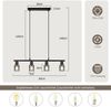 ZMH Hängelampe 4 flammig Pendelleuchte esstisch: Vintage Esstischlampe hängend Schwarz industrial Hängeleuchte aus Glas E14 Fassung Esszimmerlampe retro Pendellampe für Esszimmer Wohnzimmer Küche Bild 3
