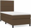 vidaXL Boxspringbett mit Matratze Dunkelbraun 90x190 cm Stoff 3141660 Bild 2
