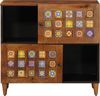 vidaXL Sideboard mit Speicher Walnuss 80 x 33 x 75 cm Massivholz Mango 4018251 Bild 3