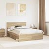 vidaXL Bettrahmen Sonoma 140 x 200 cm Massives Kiefernholz 3410593 Bild 1