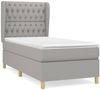 Boxspringbett mit Matratze Stoff Hellgrau 90x200 cm, Härtegrad: H2 [3128733] Bild 2