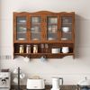 Celya Wandhängeschrank 100 cm Retro-Wandschrank mit 4 Türen, zwei Ablageflächen und einem offenen Hakenregal Bild 2