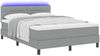 vidaXL Boxspringbett mit Matratze mit LED Hellgrau 140 x 190 cm Stoff 3342128 Bild 3