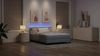 vidaXL Boxspringbett mit Matratze mit LED Hellgrau 140 x 190 cm Stoff 3342128 Bild 5