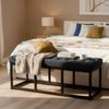 CLP Sitzbank Polson, Modern, Gestell schwarz, Samt, Gesteppt, Bodenschoner, Design,schwarz 120 cm Bild 3