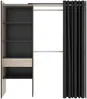 Vente-unique - Kleiderschrank Kleiderschranksystem - B. 110/160 cm - Eichefarben & Anthrazit - LAURENT Bild 3