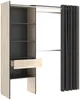 Vente-unique - Kleiderschrank Kleiderschranksystem - B. 110/160 cm - Eichefarben & Anthrazit - LAURENT Bild 4