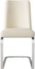 Merax Samt-Esszimmerstuhl, 6er-Set, Wohnzimmer, Schlafzimmer, Lounge-Sessel, Diamant-Rücken-Design, mit silbernen Metall-Stützbeinen, Beige+Silber Bild 5