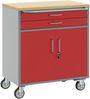 vidaXL Werkbank mit Schubladen 3 pcs Rot und Grau 150 x 55 x 85 cm 3321369 Bild 2