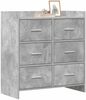 vidaXL Sideboard Betongrau 75 x 33 x 80 cm Holzwerkstoff 8011102 Bild 2