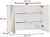 Badspiegelschrank Lavio Weiß 80 x 60 cm mit LED-Beleuchtung Vicco Bild 2