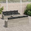 vidaXL Gartensofa-set Hellgrau 55 x 55 x 37 cm Poly-Rattan 3345632 Bild 3
