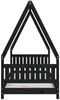 vidaXL Kinderbett Schwarz 80x200 cm Massivholz Kiefer 834497 Bild 5