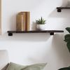vidaXL Wandregal Dunkelbraun 60x20x2 cm Massivholz Eiche Behandelt 363761 Bild 3