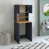 Roomart Atlantic Waschmaschinenschrank Bad – SERIE ATLANTIC-III- Waschmaschinenüberbau 65×181×60 cm – Waschraum Möbel in Weiß-Eiche & Anthrazit-Eiche • Anthrazit-Eiche Bild 4