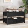 vidaXL Couchtisch Schwarz Eichen-Optik 85 x 50 x 50 cm Holzwerkstoff 883057 Bild 4