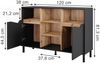 Kommode Marelle Anthrazit/Artisan 120 x 81.3 cm mit 2 Türen Vicco Bild 2