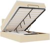 vidaXL Ottomane Bett mit Matratze & LEDs Creme 120x190 cm Stoff 3312379 Bild 2