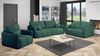 Sofa Designersofa 2-Sitzer MORGANO Stoff Abriamo Dunkelgrün Bild 3