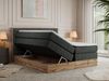 Boxspringbett AMORE KING, Doppelbett mit Multipocket-Matratze, Polsterbett mit Kopfstütze - 200 x 200 cm - Dunkelgrau Stoff - H3 Bild 2