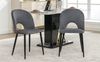 Essstuhl Samt Grau, Sitzbreite 47x Sitztiefe 44x Gesamthöhe 84 cm – elegantes Durchbruch‑Design mit Rautenmuster und Metalllgestell，2er-Set Bild 3