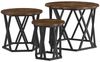 vidaXL Nesting Beistelltisch 3 pcs Geräucherte Eiche 868257 Bild 2