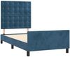 vidaXL Bettgestell mit Kopfteil Samt Dunkelblau 100x200 cm Bild 4