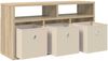 vidaXL Lowboard mit Schubladen Sonoma-Eiche 72 x 22,5 x 38 cm 8000574 Bild 3