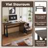 Schreibtisch 135x54 cm mit Schublade und Ablagefach – aus MDF und Metall in Braun Bild 5