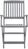 vidaXL Klappbare Gartenstühle 2 Stk. mit Kissen Massivholz Akazie 3064505 Bild 5
