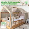 lilimaus Betthimmel Hausbett Himmel Gold aus 100% Musselin Baumwolle - 12 Farben (1-tlg), Musselin Hausbett Himmel mit Goldsternen, handgenäht Bild 3