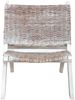 vidaXL Relaxstuhl Weiß Natur Kubu-Rattan und Massivholz Mahagoni 285800 Bild 3