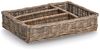 ZELLER Besteckkorb 14177 im Landhausstil, Weide, 35 x 26 x 7 cm Bild 1